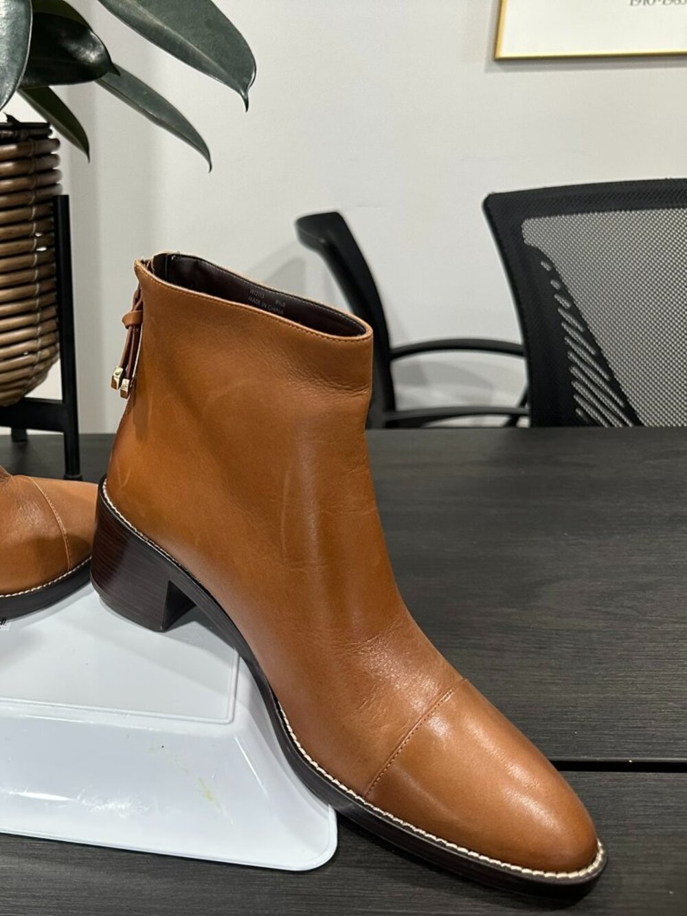 Cole Haan Winnie Block Heel Zip Back Bootie